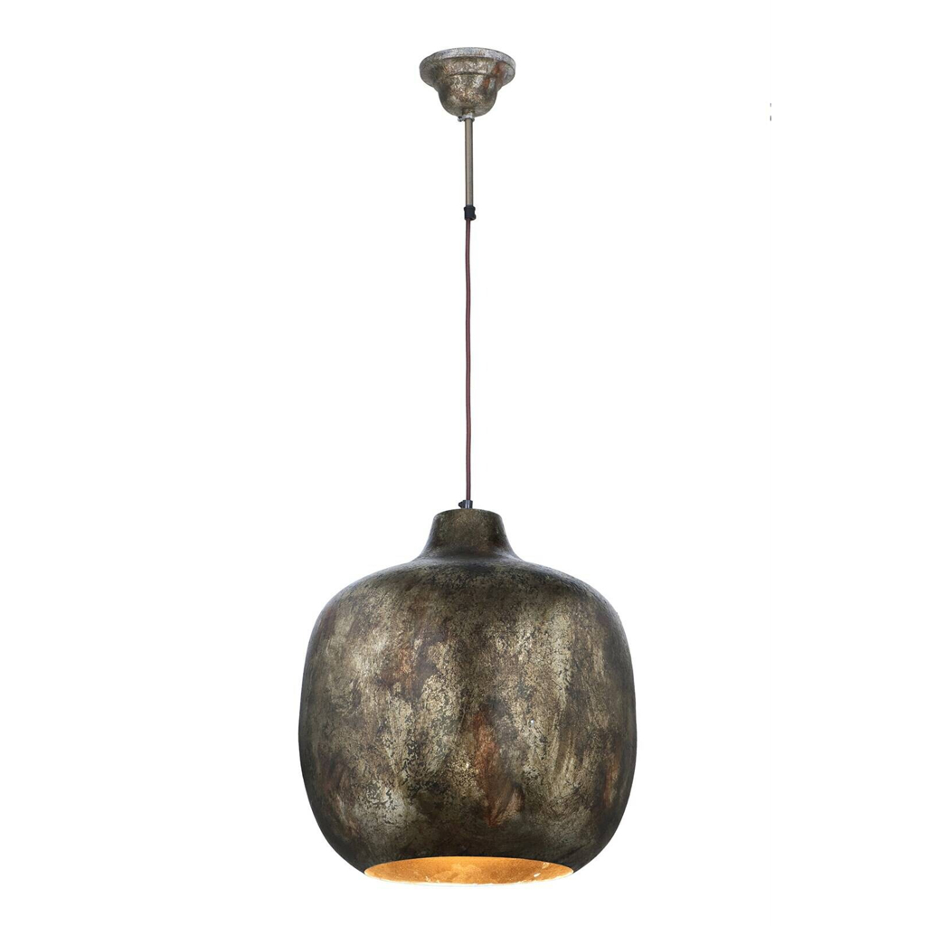 Kayoom Pendelleuchte gold Eisen B/H/L: ca. 40,5x43x40,5 cm E27 1 Brennstellen