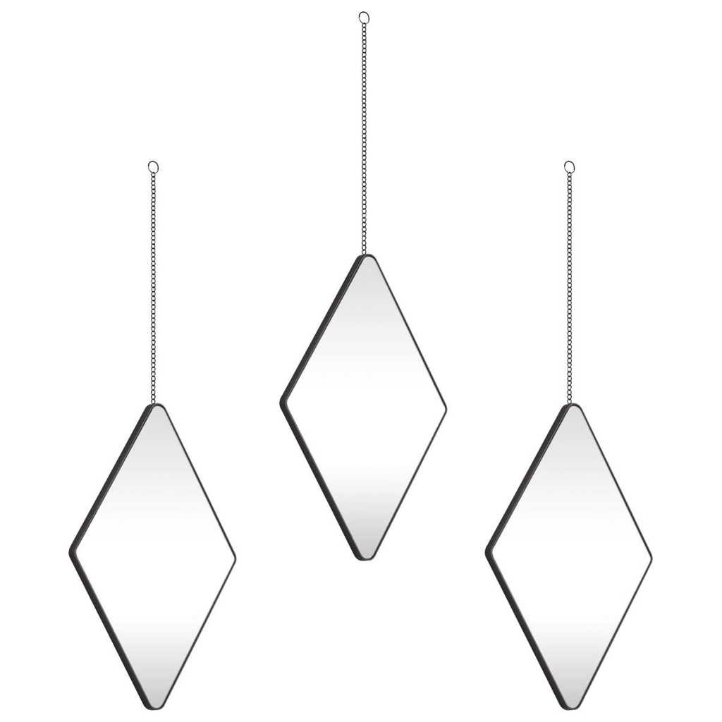 Designspiegel Harley schwarz B/H/T: ca. 17x28x1 cm