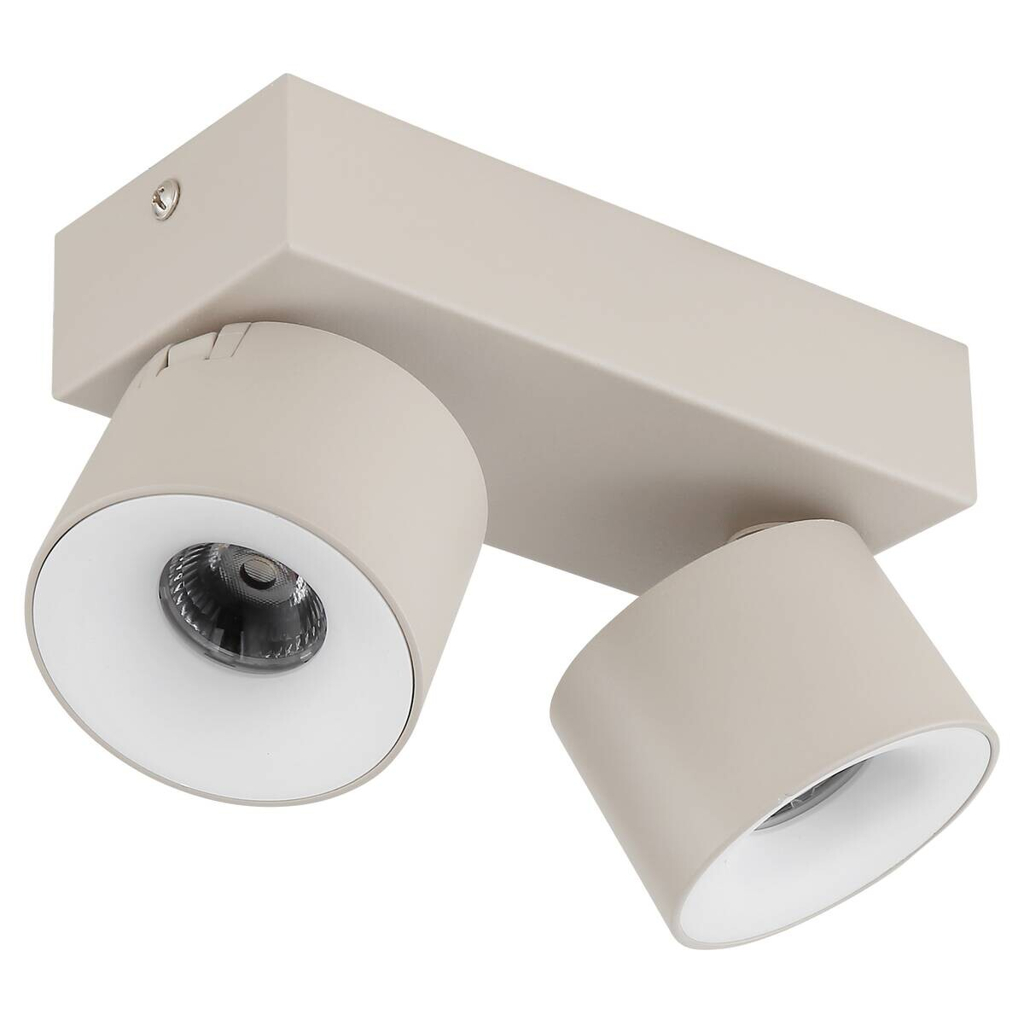 GLOBO LED-Strahler sand Aluminium Kunststoff Metall B/H/L: ca. 8,5x17,5x10,5 cm 2 Brennstellen