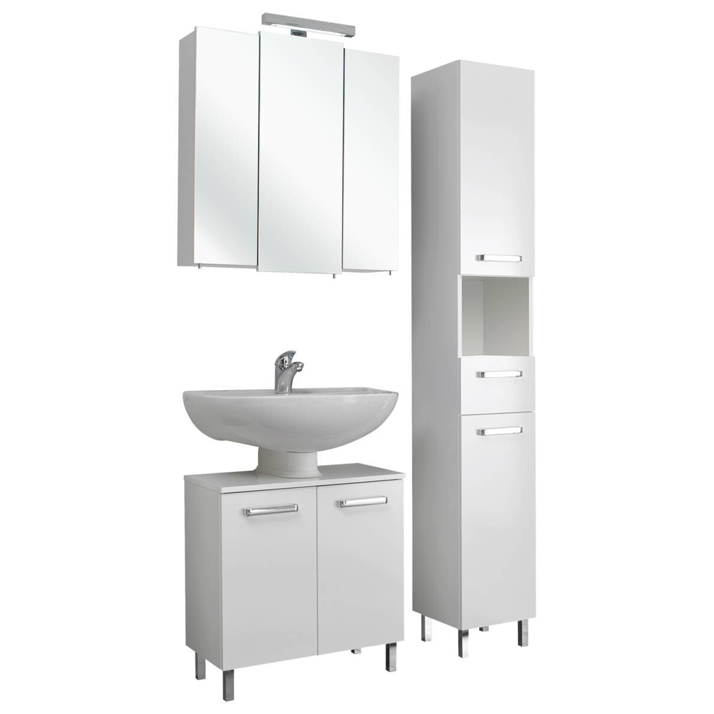 Badezimmer-Set Quickset 312 weiß glanz B/H/T: ca. 98x200x33 cm