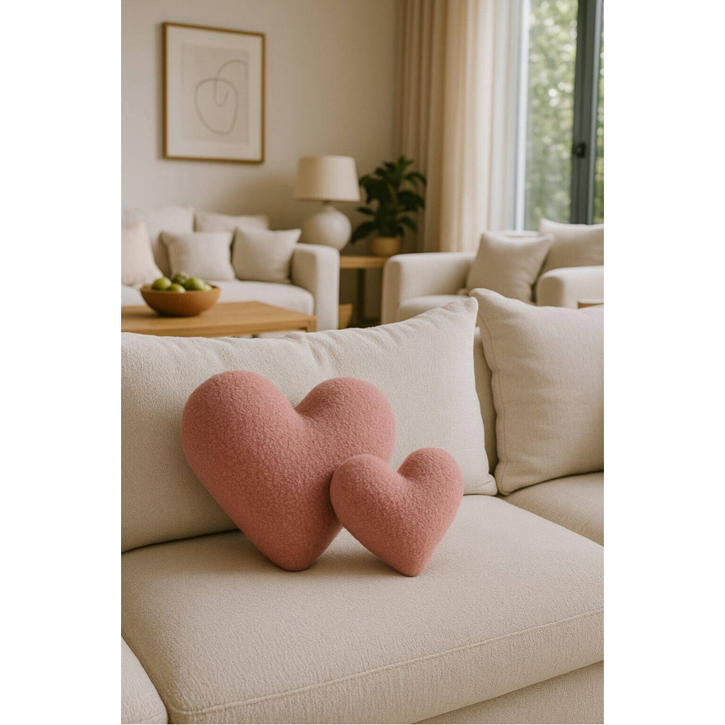 Dekokissen rosa Polyester B/L/S: ca. 38x33x9 cm