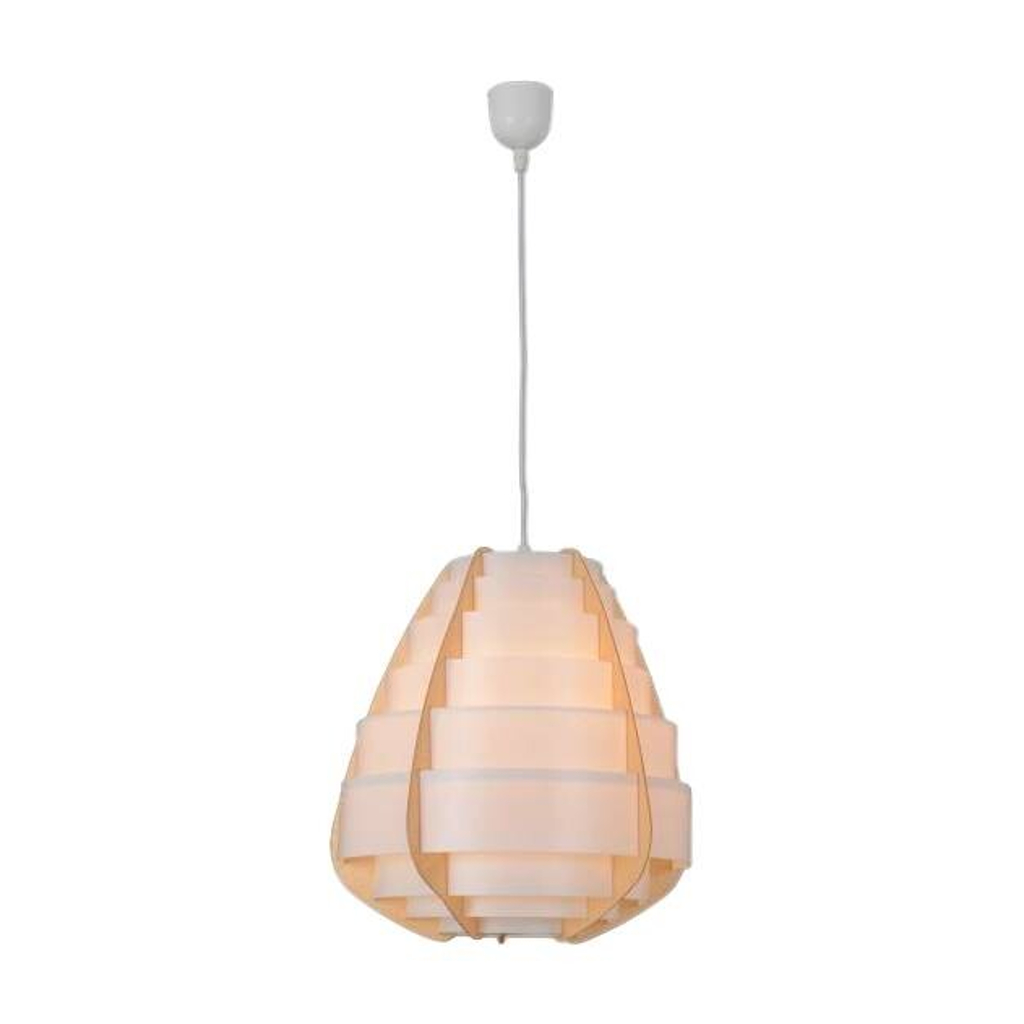 Näve Leuchten Pendelleuchte Malmö NV7076111 weiß Kunststoff H/D: ca. 36x37 cm E27 1 Brennstellen