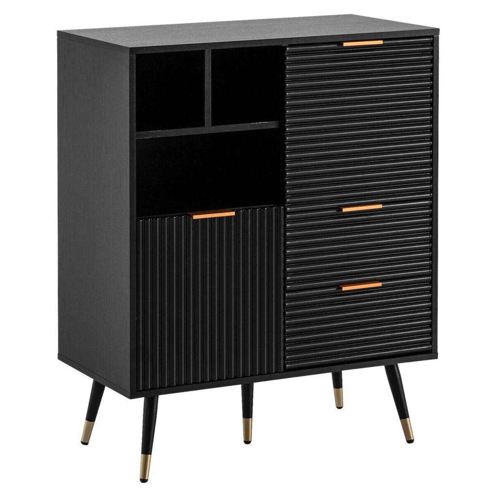Sideboard schwarz B/H/T: ca. 77x97x40 cm