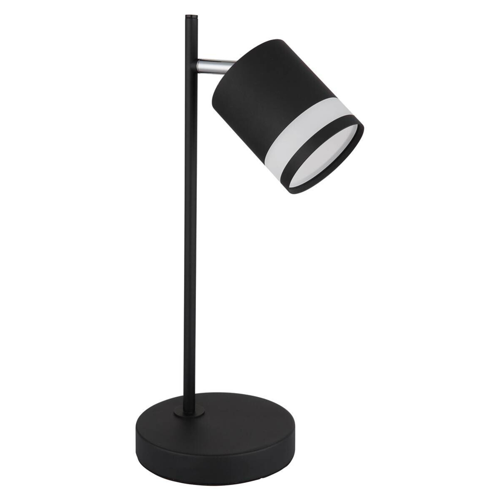 GLOBO Tischleuchte Opal schwarz Metall Kunststoff B/H/L: ca. 15x40x12,7 cm 1 Brennstellen