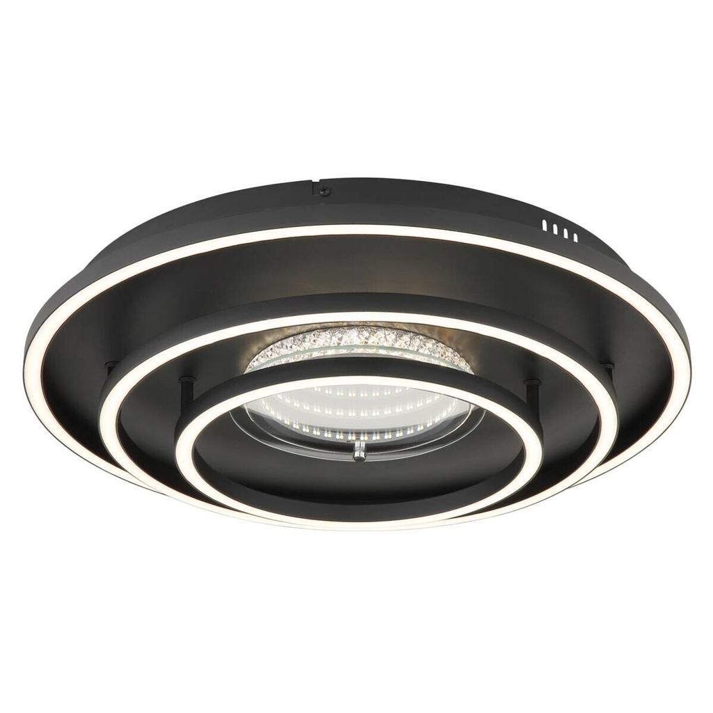 GLOBO Deckenleuchte mattschwarz Metall Aluminium H/D: ca. 10,8x51,1 cm 1 Brennstellen