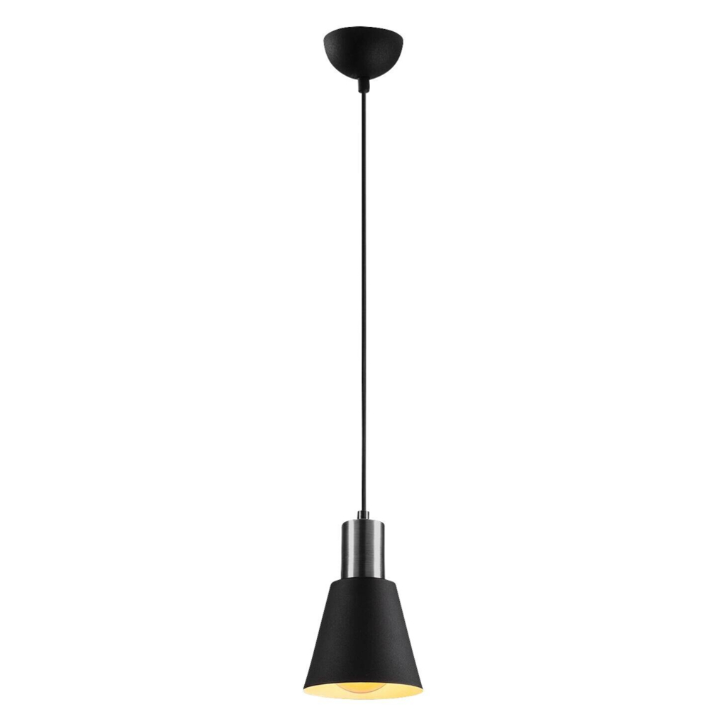 Opviq Pendelleuchte Kem schwarz nickel Eisen B/H/T/L/D: ca. 14x114x14x14x14 cm E27 1 Brennstellen