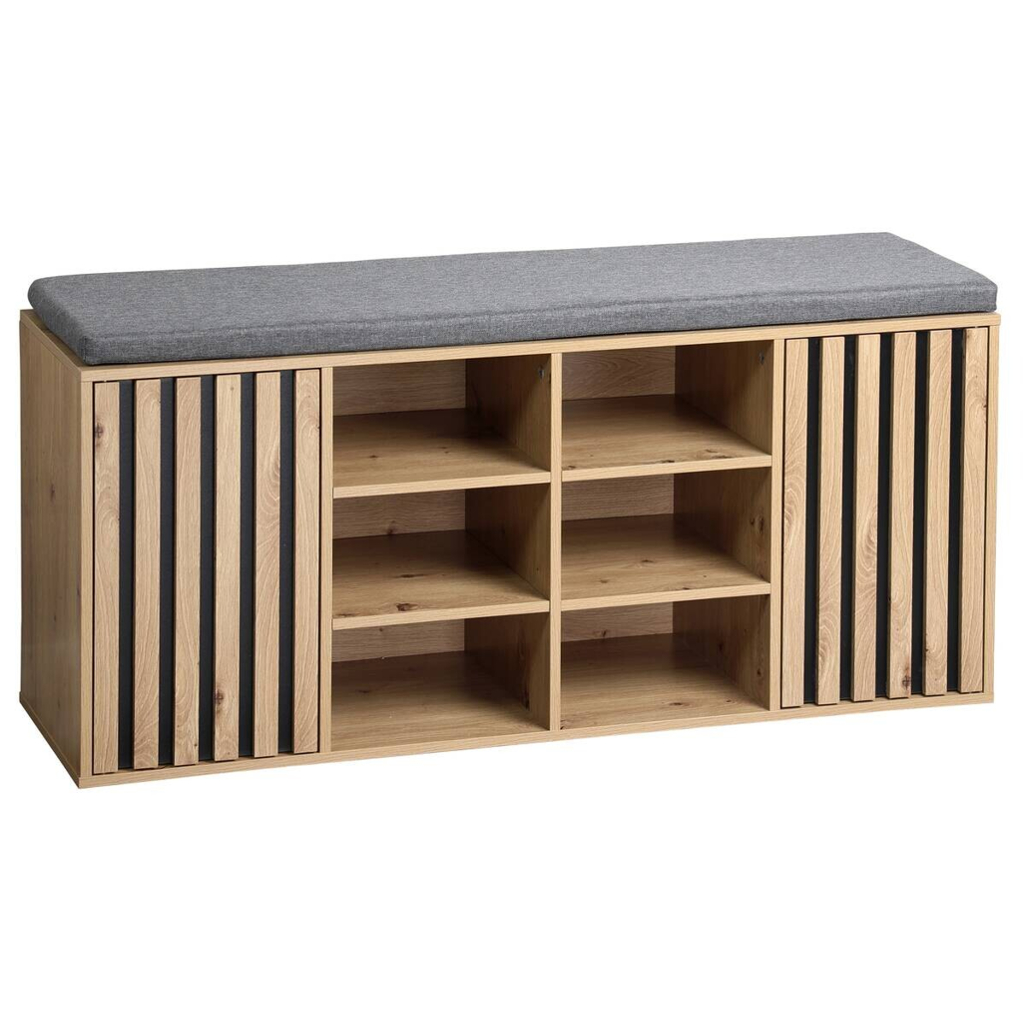 Sitzbank braun Holz B/H/L: ca. 31x14x108 cm