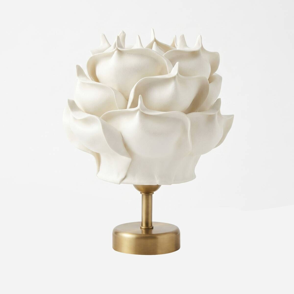 Opviq Tischleuchte gold beige Metall B/H/T/L/D: ca. 24x30x24x24x24 cm null 1 Brennstellen