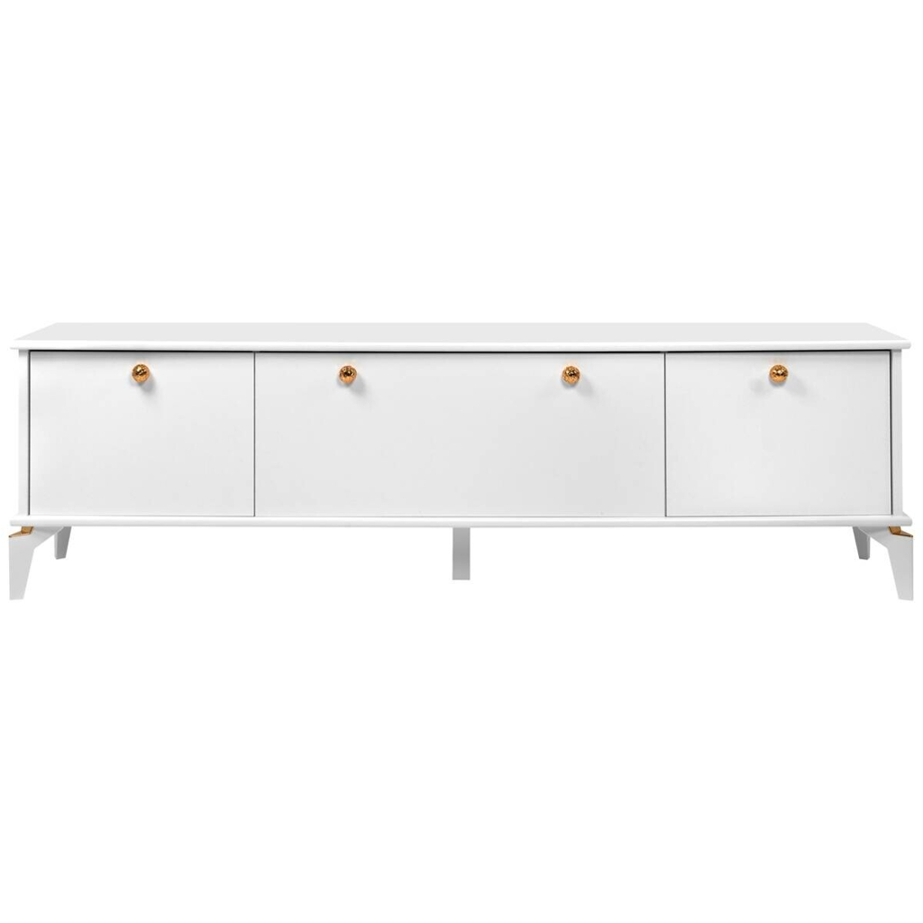 TV-Lowboard Izmir weiß Kupfer B/H/T: ca. 180x52x36 cm
