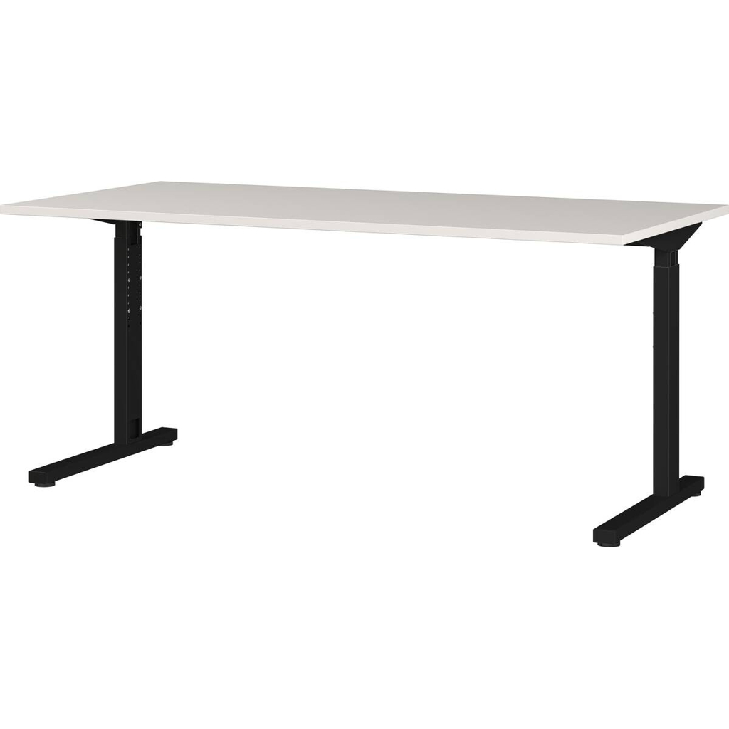 Schreibtisch 4253-581 Lichtgrau schwarz B/H/T: ca. 180x80x80 cm
