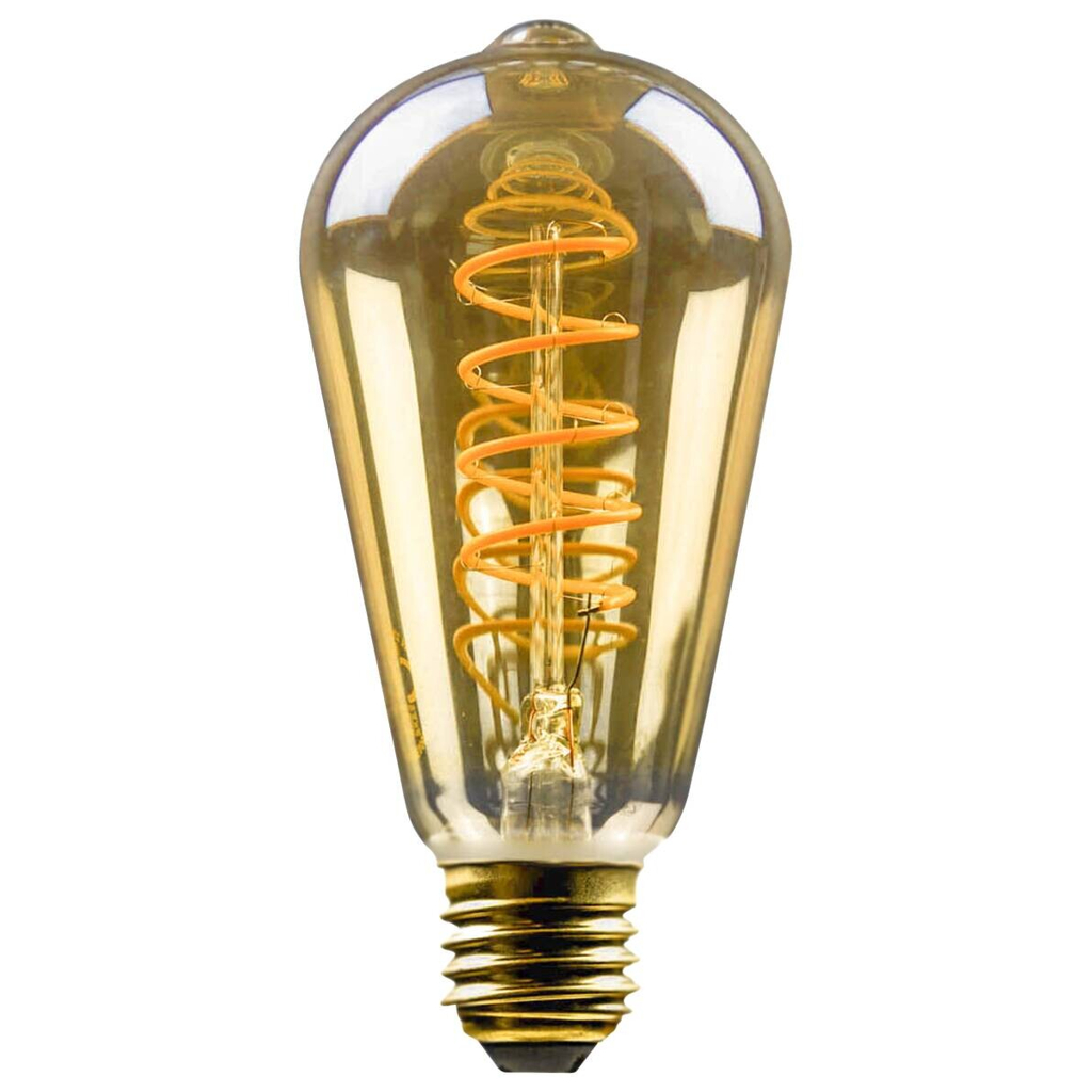 Blulaxa LED-Leuchtmittel Tropfenlampe Filamentlampe Spiral Vintage 44982 E27