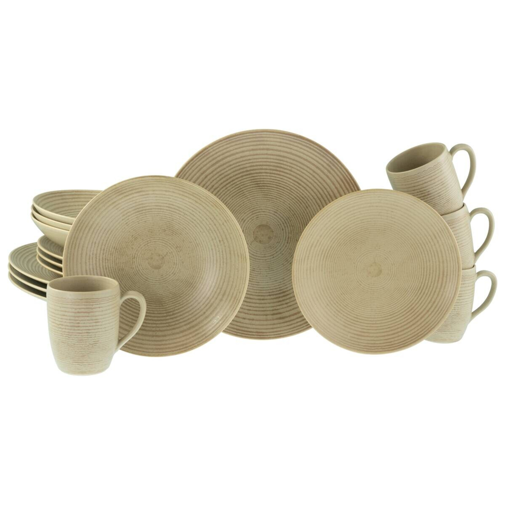 CreaTable Kombiservice Catania sand Steinzeug 16 tlg.