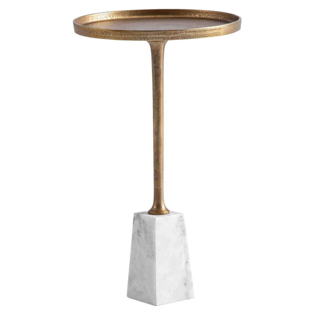 Beistelltisch gold Optik Marmor B/H/T: ca. 34x58x34 cm