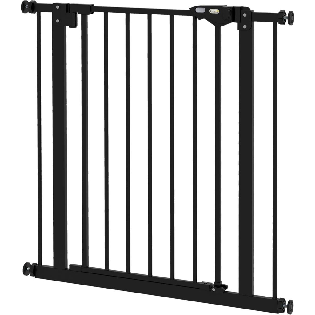 PawHut Türschutzgitter schwarz Kunststoff B/H/L: ca. 2x77x80 cm
