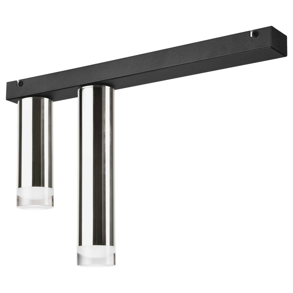 Lamkur Deckenleuchte schwarz Stahl B/H/L: ca. 8x31,5x50 cm E27 2 Brennstellen