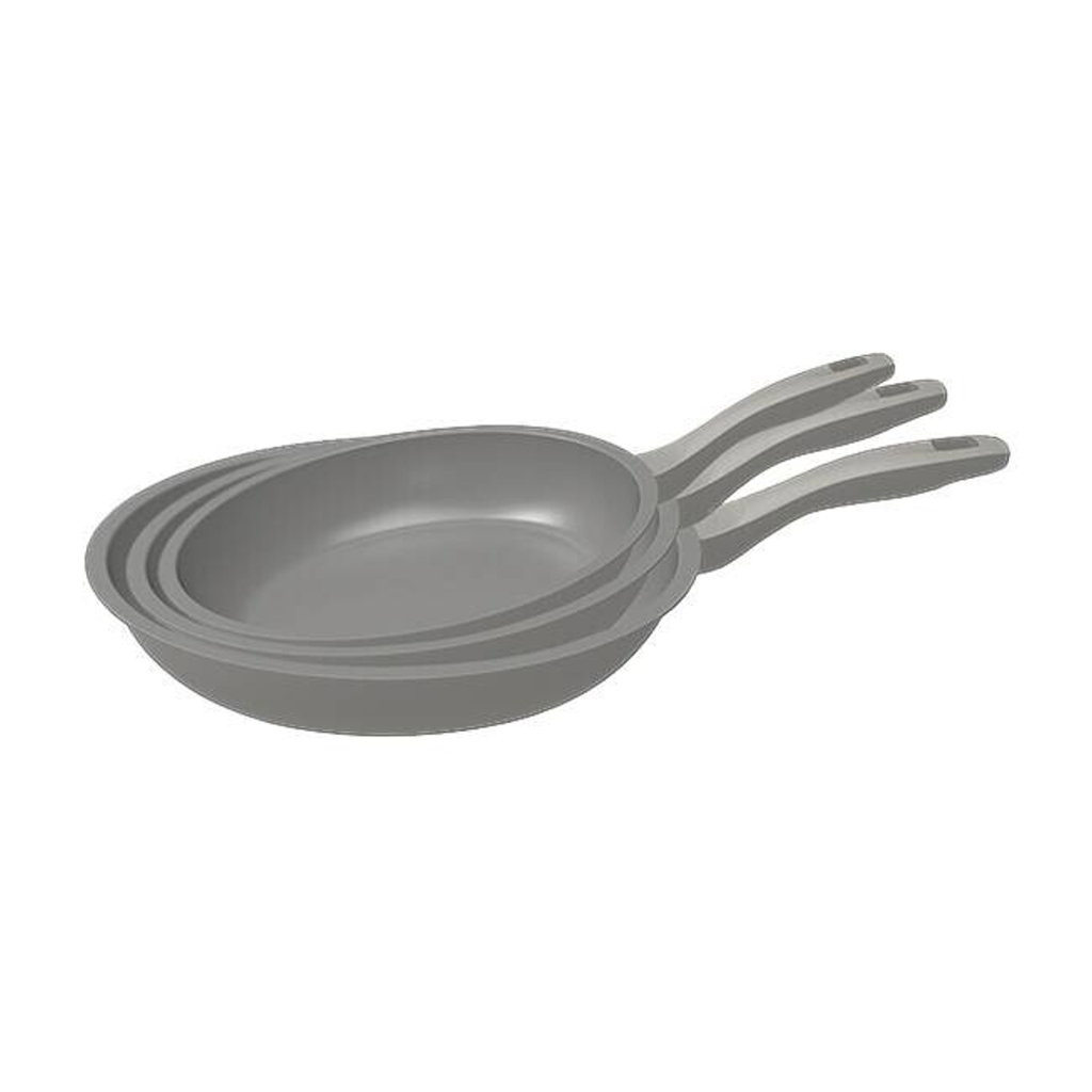 MICHELINO Bratpfannenset Alythia grau Aluminium 3 tlg.