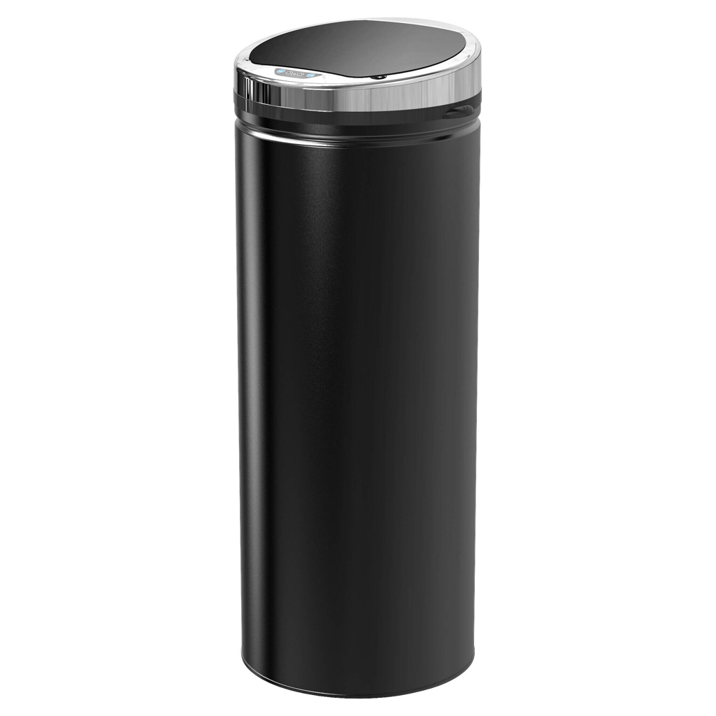 HOMCOM Automatik-Mülleimer 03-0046 schwarz Stahl Kunststoff Polypropylen B/H/L: ca. 30,5x30,5x81,5 cm