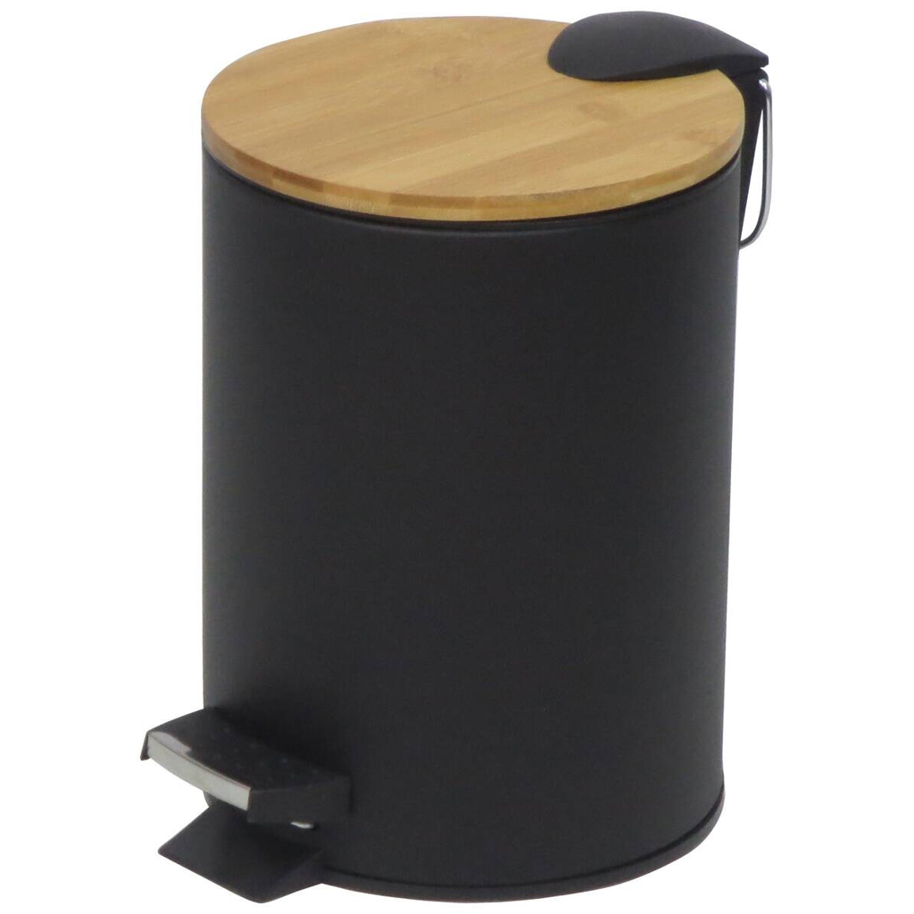 Kosmetikeimer schwarz Edelstahl ca. 3 l