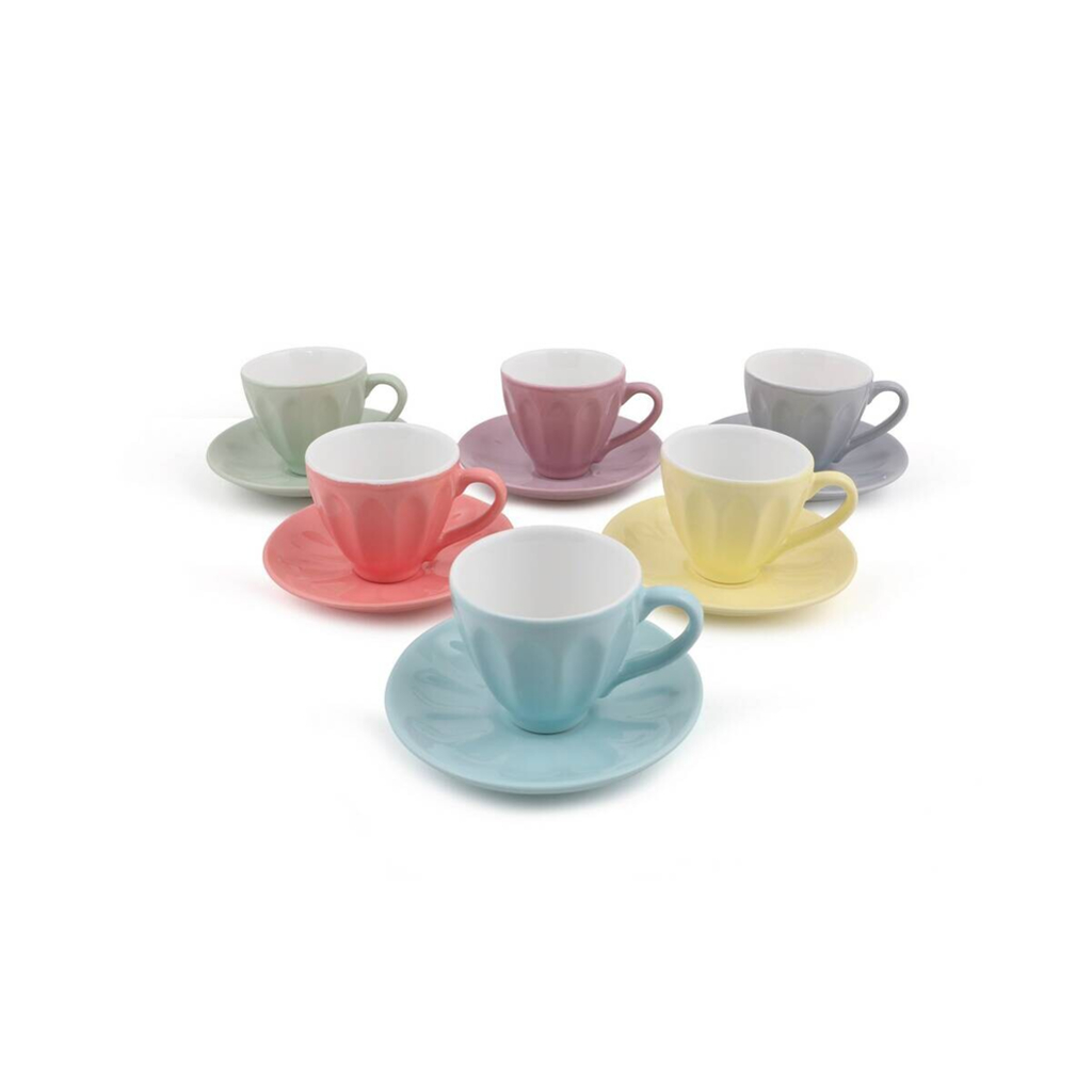 HermiaConcept Teetasse 12-tlg. mehrfarbig Steingut