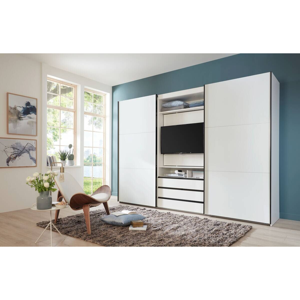 Schwebetürenschrank Magic weiß B/H/T: ca. 300x216x65 cm