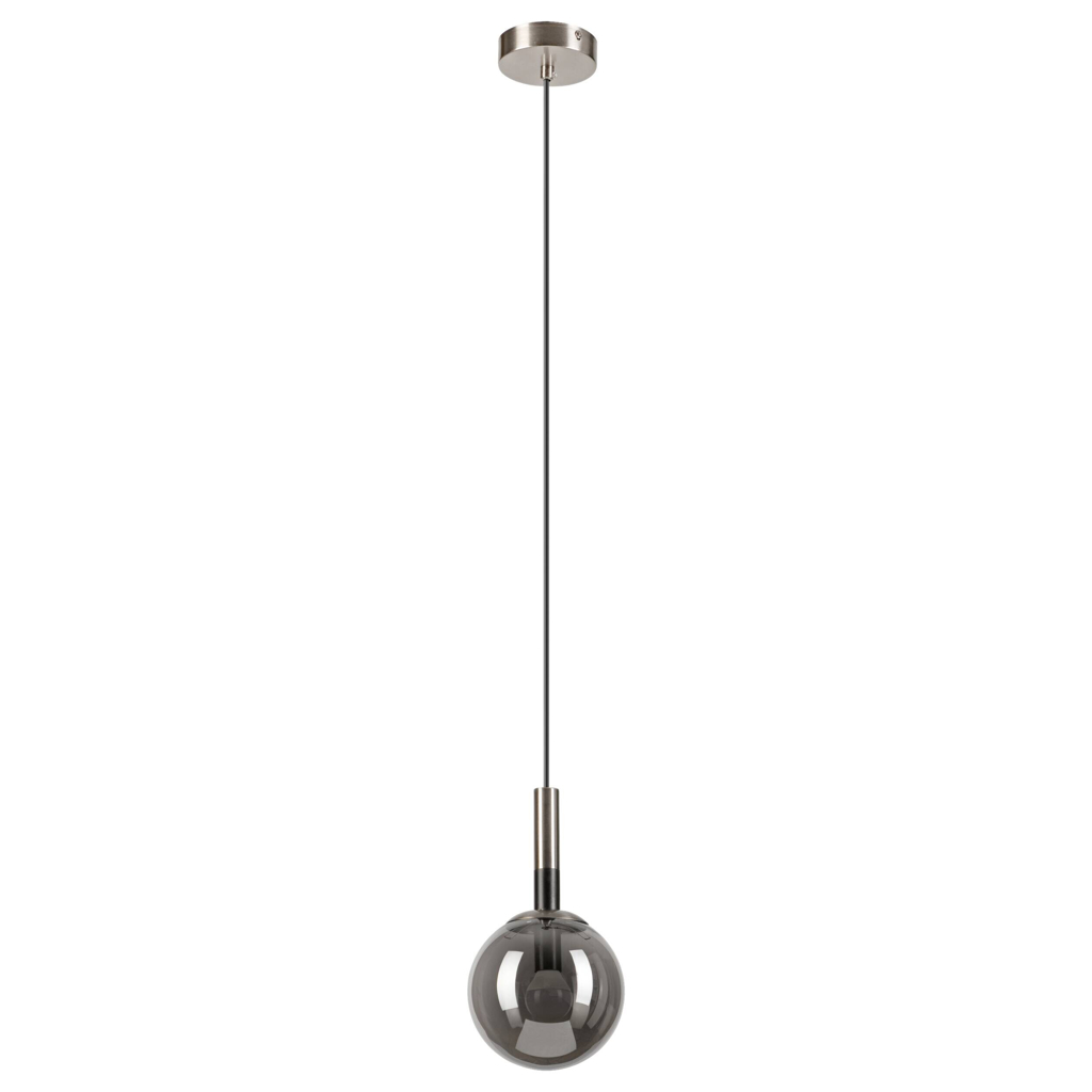 Lamkur Hängeleuchte Rollo Chrom Glas Stahl B/H/L: ca. 15x120x15 cm 1 Brennstellen