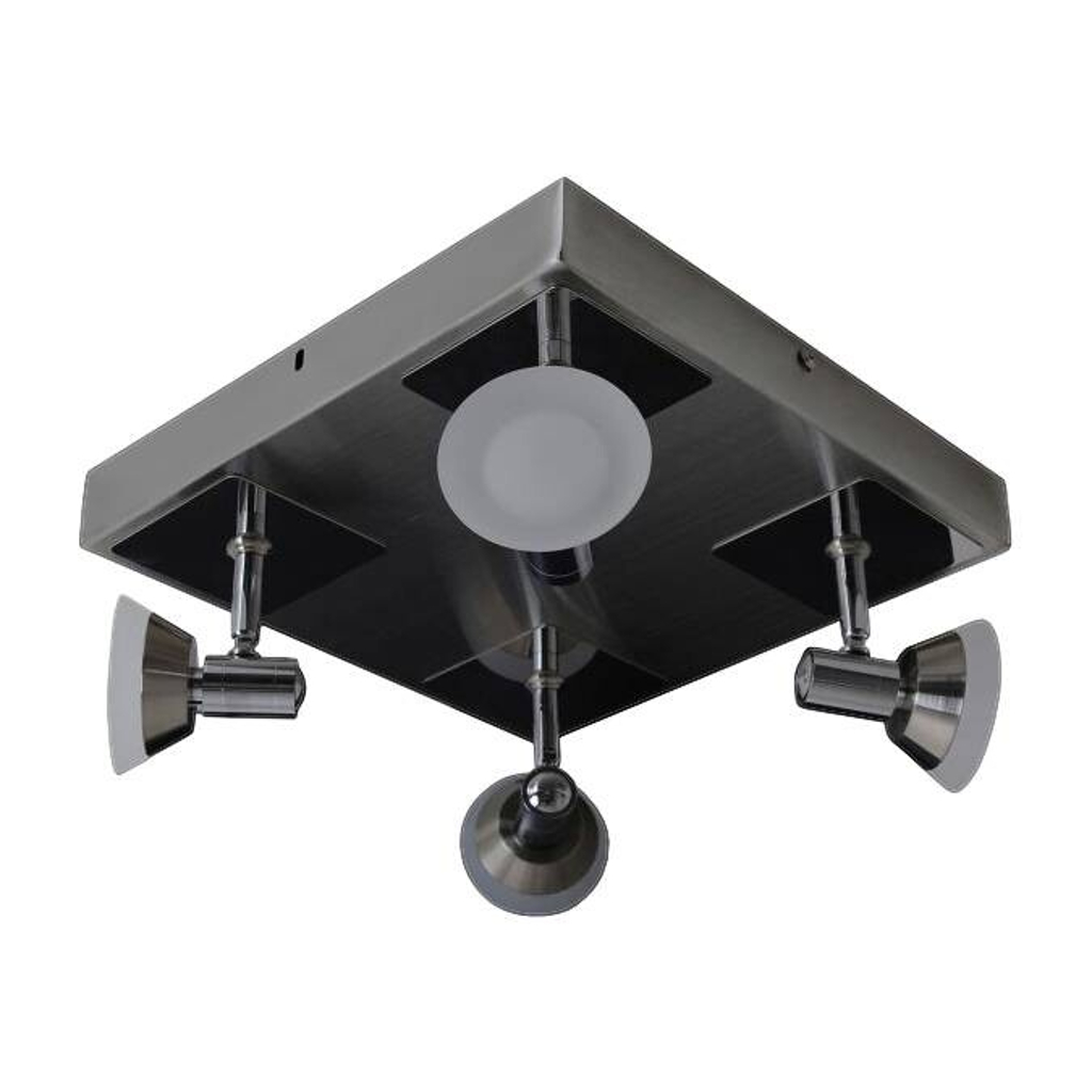 Näve Leuchten LED-Deckenleuchte NV1226942 Chrom Metall Glas B/H/T: ca. 28x13x28 cm 4 Brennstellen
