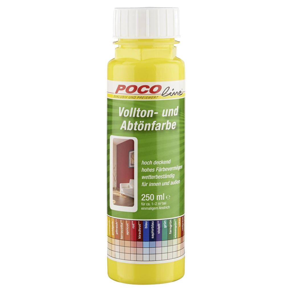 POCOline Vollton- und Abtönfarbe gelb ca. 0,25 l