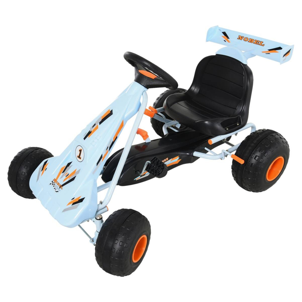 HOMCOM Kinder-Go-Kart hellblau B/H/L: ca. 66x59x97 cm