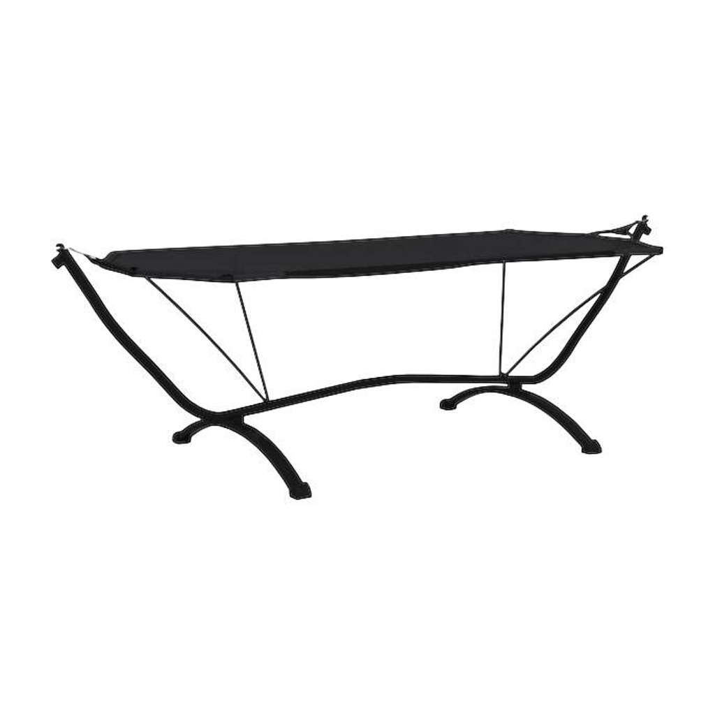 vidaXL Loungebett schwarz Stahl B/H/L: ca. 114x171x274 cm