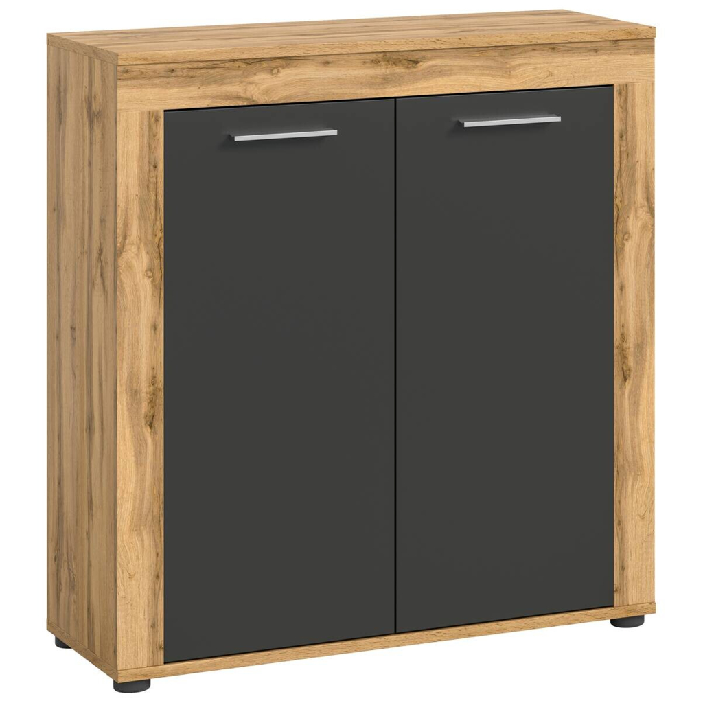 Highboard Jam Eiche Wotan Nachbildung grau B/H/T: ca. 80x88x35 cm