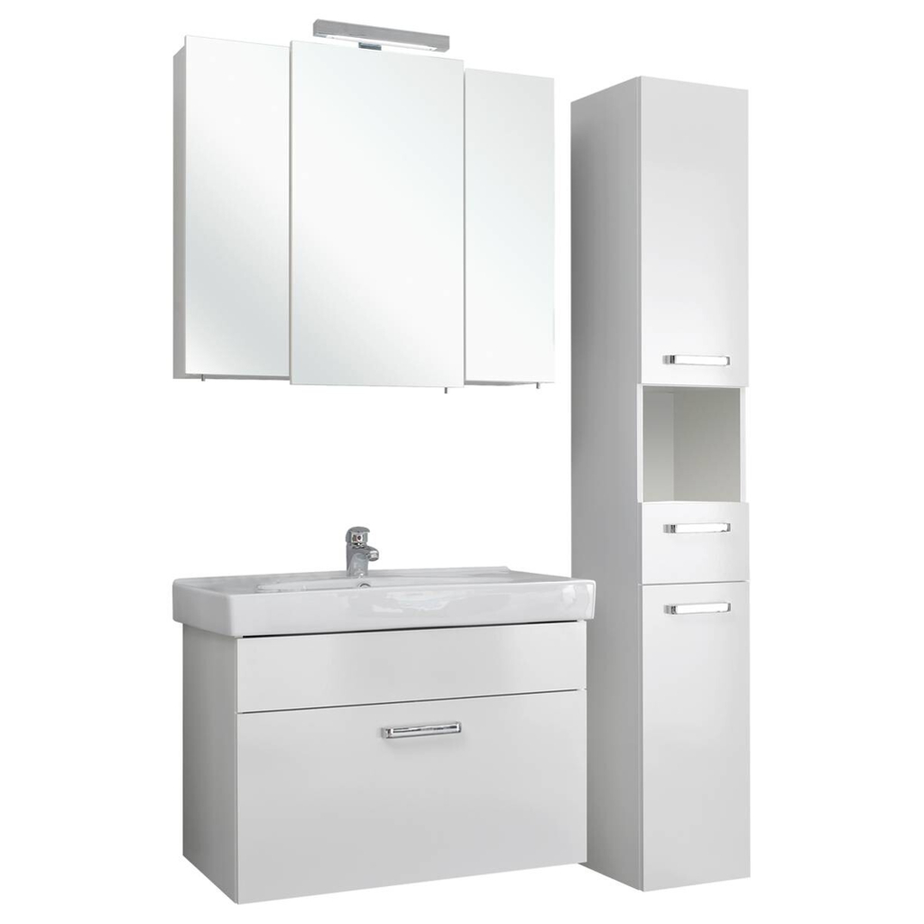 Badezimmer-Set Quickset 312 weiß glanz B/H/T: ca. 113x200x48 cm