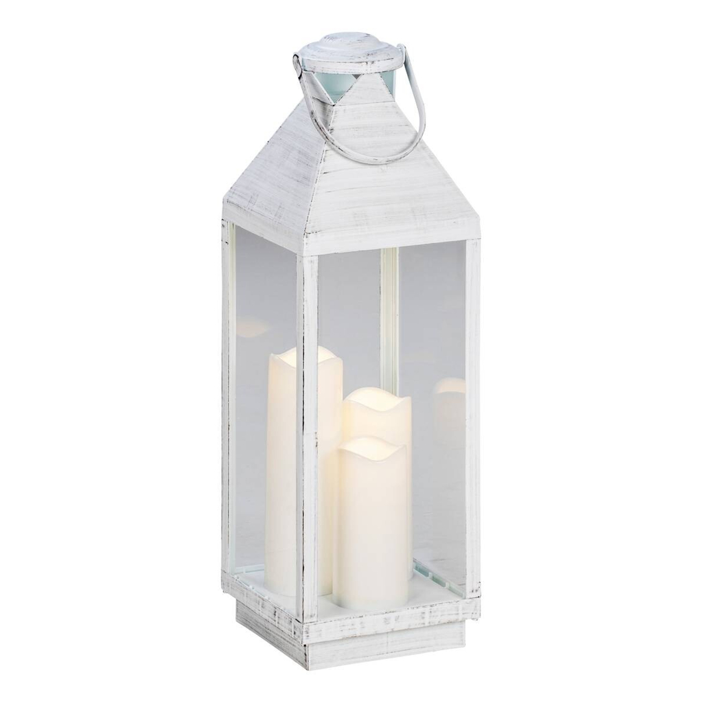 POCOline LED-Laterne weiß B/H/L: ca. 19,5x60x19,5 cm