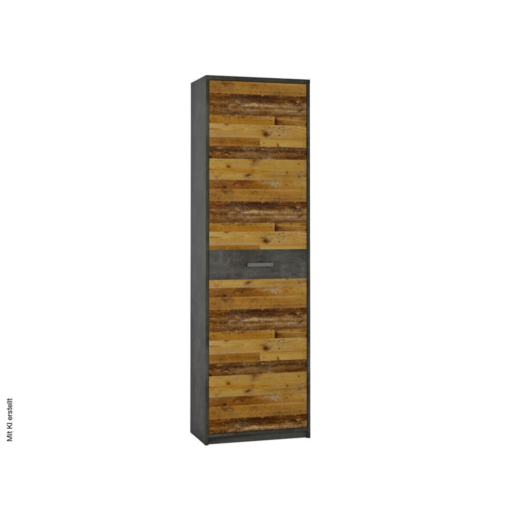Garderobenschrank Perugia Fresko Nachbildung Old Wood Nachbildung B/H/T: ca. 59x197x34 cm