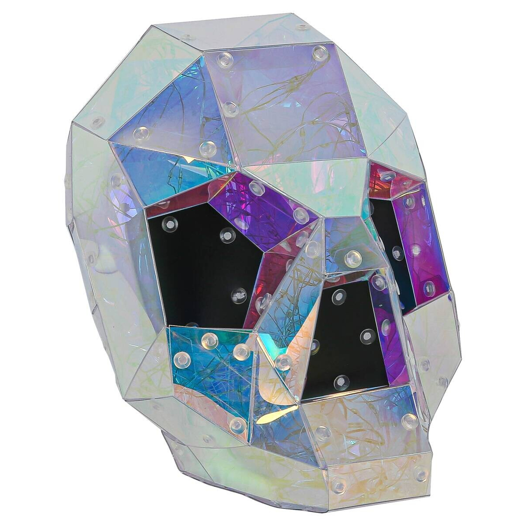 Nolo Tischleuchte Totenkopf transparent B/H/L: ca. 17x17x23 cm