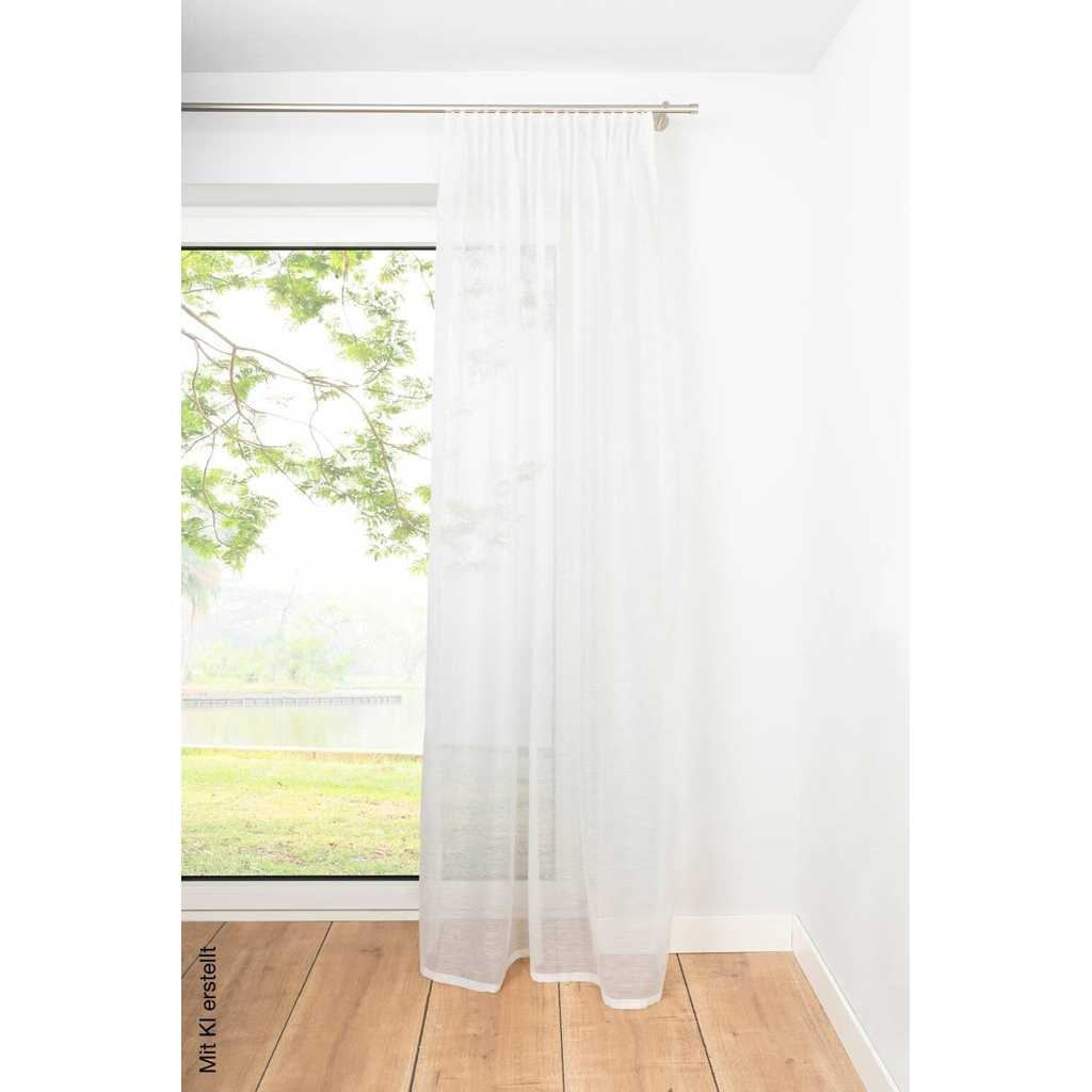 Kombivorhang 2er Pack Soft weiß B/L: ca. 135x245 cm