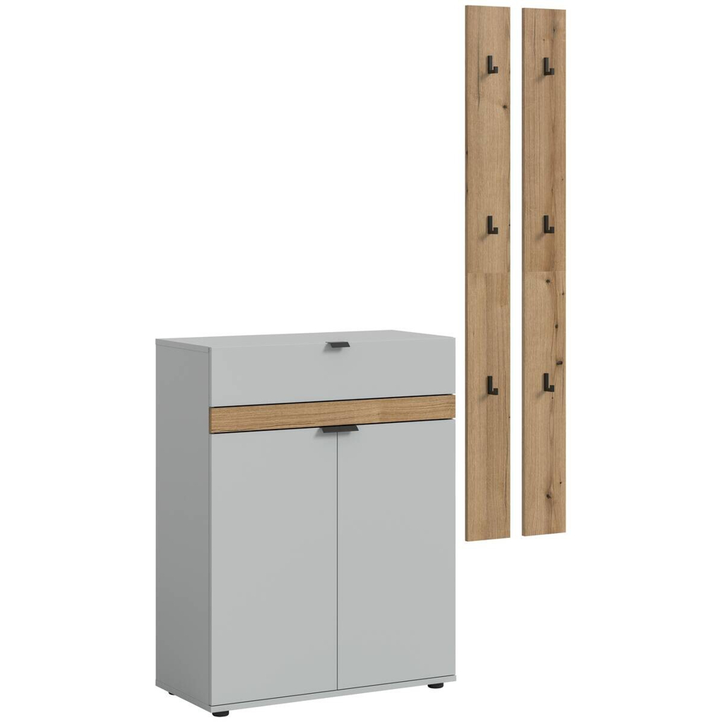 Garderobe Naro weiß Evoke Oak Nachbildung B/H/T: ca. 150x194x37 cm
