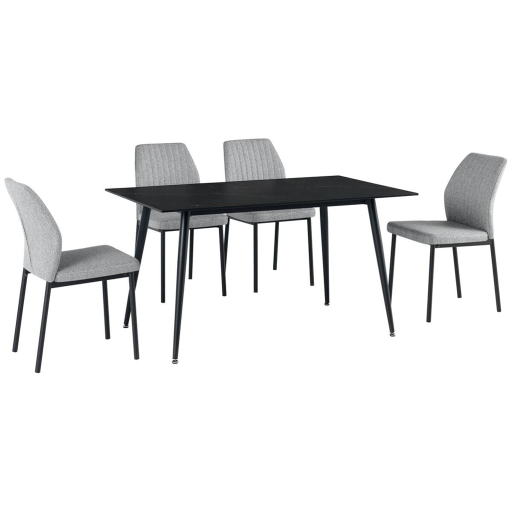Tischgruppe Palma schwarz Steinzeug B/H/T: ca. 140x75x80 cm