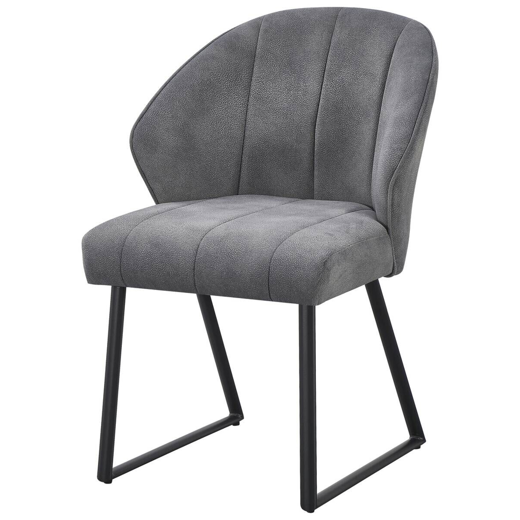 Stuhl Sven grau Microfaser B/H/T: ca. 56,5x80x60 cm