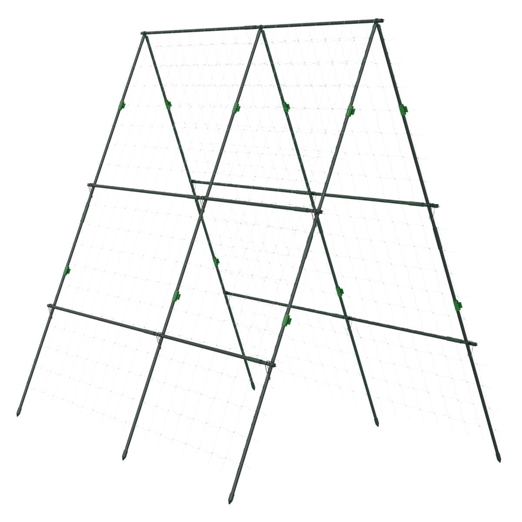 Outsunny Trellis-Rankhilfe mit Stahlrahmen grün B/H/L: ca. 100x180x180 cm