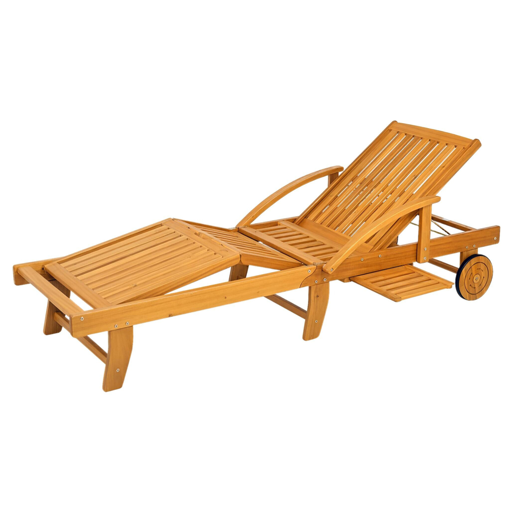 Outsunny klappbare Gartenliege taupe B/H/L: ca. 69x85x165 cm