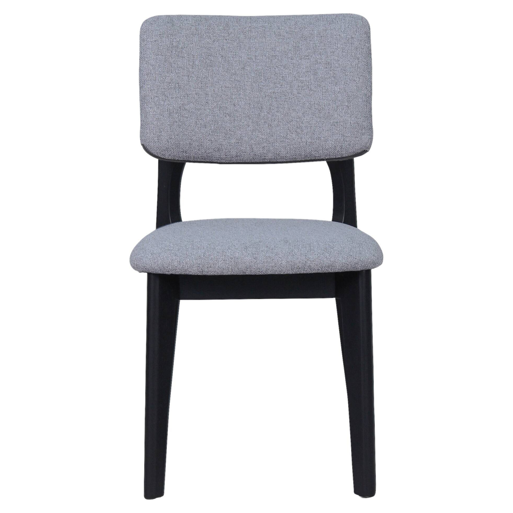 Stuhl ELSA, 2er-Set grau Webstoff B/H/T: ca. 48x87x54 cm
