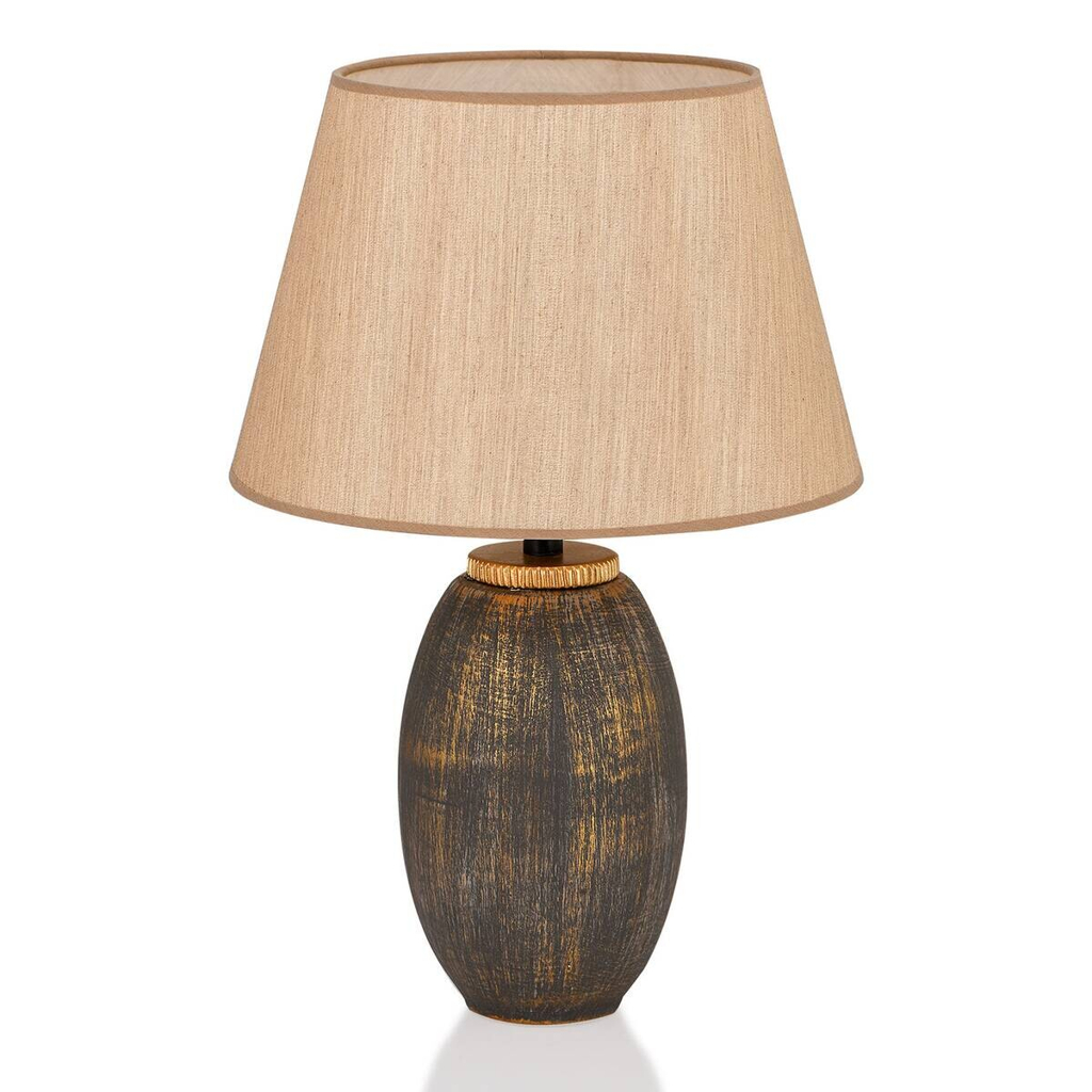 Opviq Tischleuchte braun gold Keramik B/H/L: ca. 30x46x30 cm E27 1 Brennstellen