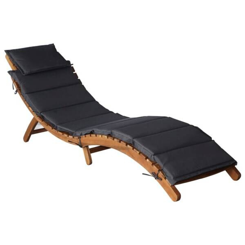 vidaXL Gartenliege braun Polyester B/H/L: ca. 55x64x184 cm
