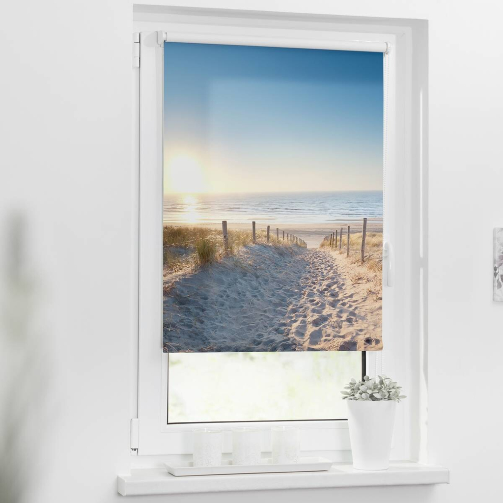 LICHTBLICK Rollo Ostseestrand blau B/L: ca. 90x150 cm