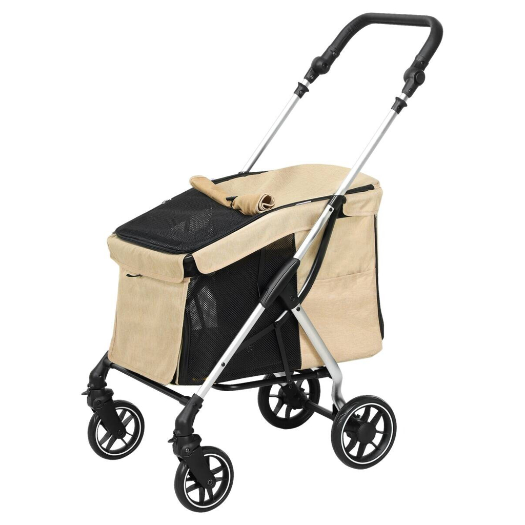 PawHut Hundewagen khaki Polyester B/H/L: ca. 48,5x106x80 cm
