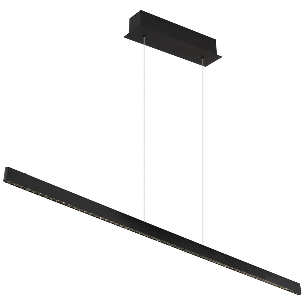 GLOBO Pendelleuchte mattschwarz Aluminium Metall B/H/T: ca. 9x120x120 cm 1 Brennstellen