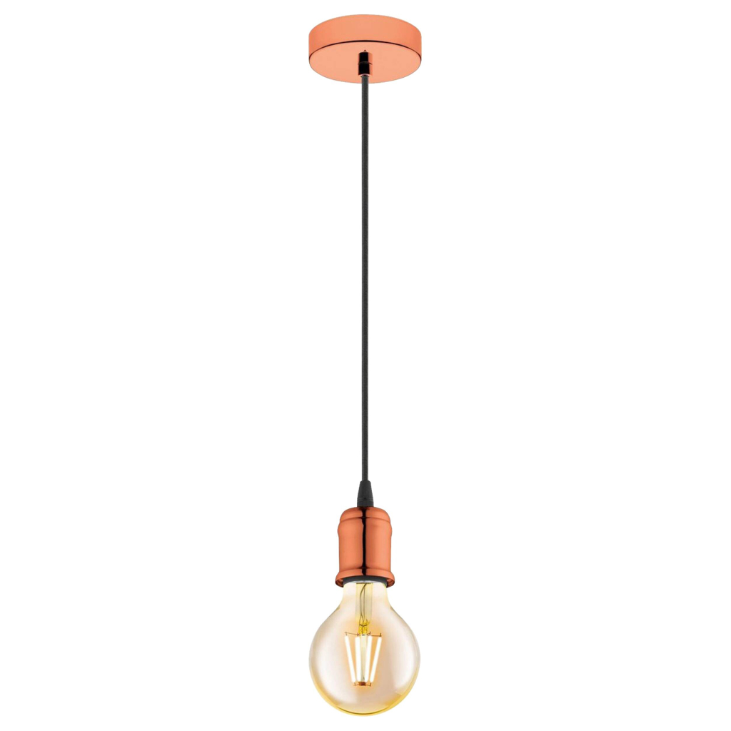 Eglo Pendelleuchte Yorth Kupfer Metall B/H/L: ca. 10x200x10 cm E27 1 Brennstellen