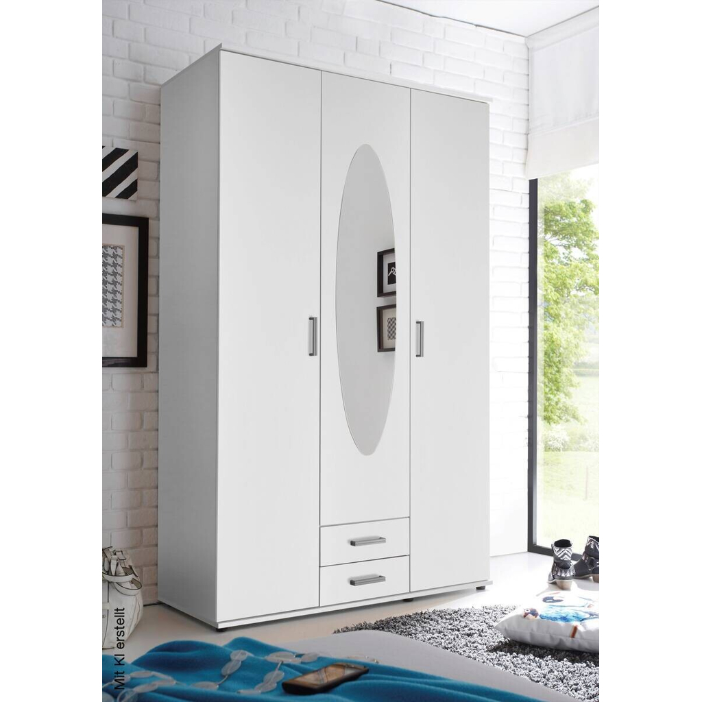 Kleiderschrank Paul weiß B/H/T: ca. 120x195x55 cm