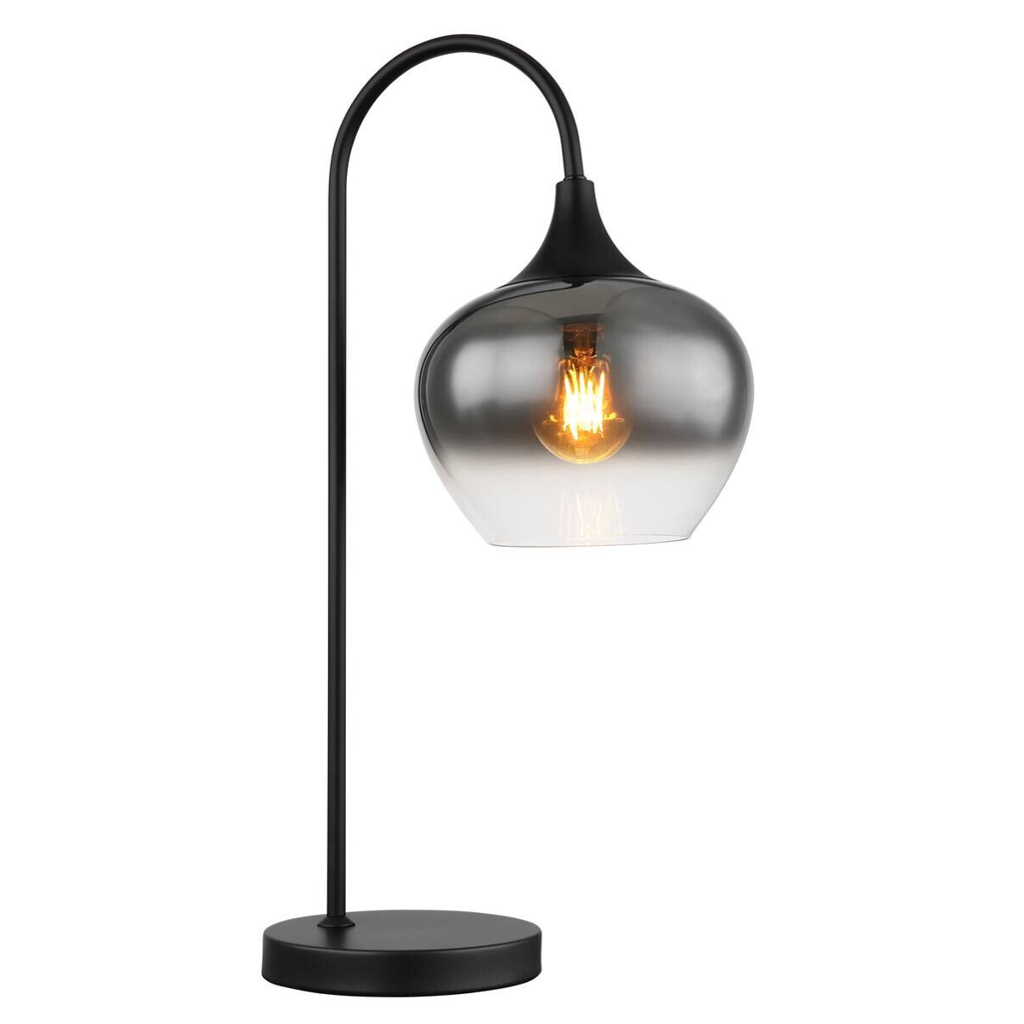 GLOBO Stehlampe schwarz Metall B/H/T: ca. 18x54x27,5 cm E27 1 Brennstellen