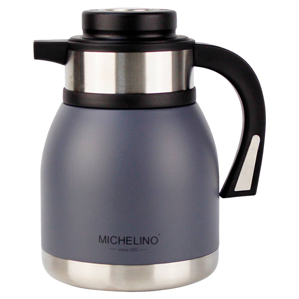 MICHELINO Isolierkanne grau Edelstahl